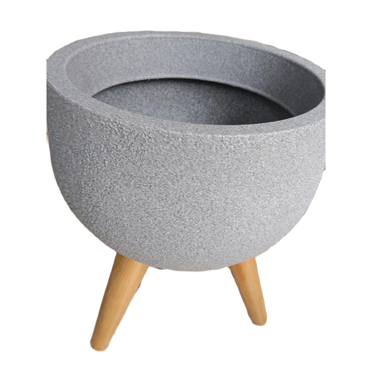 Πλαστική Γλάστρα Εξωτερικού Χώρου Rustic Round With Stand-MaShop.gr