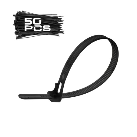 Δεματικά Καλωδίων Ανοιγόμενα Μαύρα 50τεμ. BCR5082 BORMANN Pro  -MaShop.gr