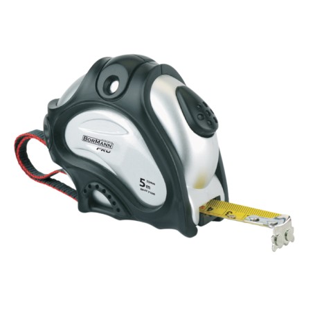 Μέτρο 3m x 16mm, Αυτόματου Κλειδώματος,με Επίκαλυψη Ματ, Μαγνητικός Γάτζος BHT7137 BORMANN Pro  -MaShop.gr