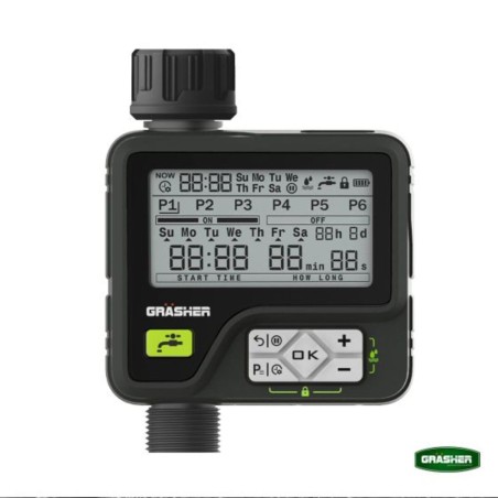 Προγραμματιστής Ποτίσματος Ψηφιακός GRASHER WT6085 - 1 Εξόδου-MaShop.gr