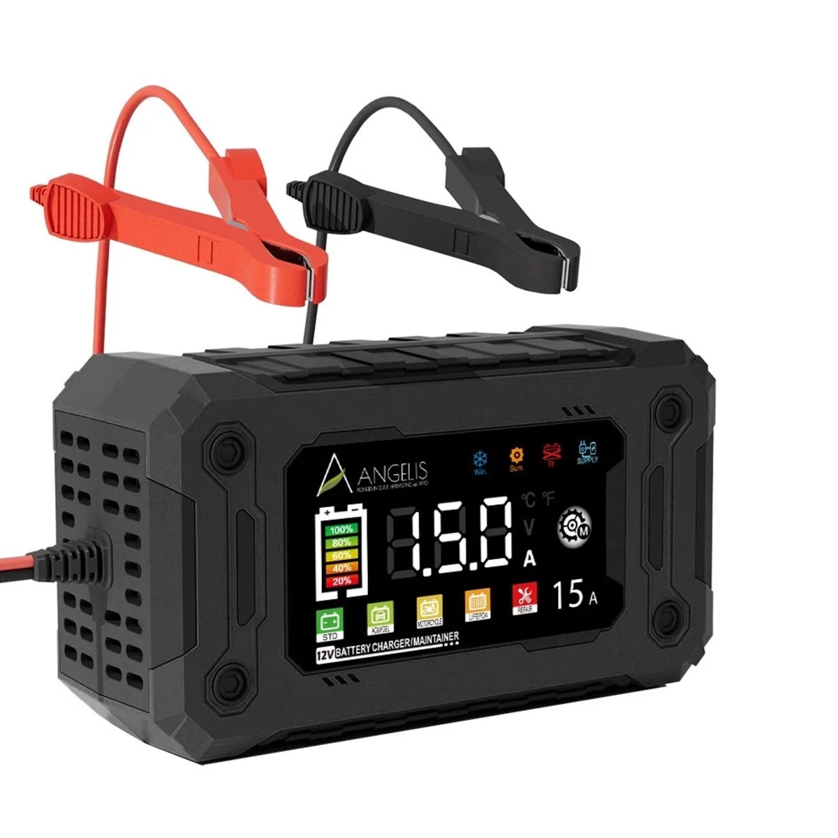 Φορτιστής – Συντηρητής Μπαταρίας 12V-15A Angelis- MaShop.gr