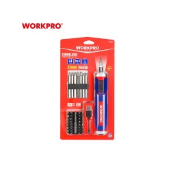 Επαναφορτιζόμενο Κατσαβίδι 3,6V-Li Σετ 41τμχ WP460005 WORKPRO -MaShop.gr