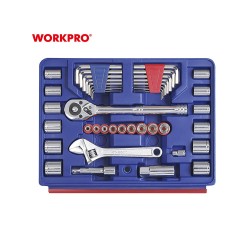 Εργαλειοθήκη 3 Συρτάρια Με Εργαλεία Χειρός Σετ 125 τμχ WP209028 WORKPRO- MaShop.gr