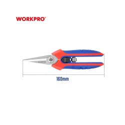 Ψαλίδι Τρύγου Μυτερή 160mm WP332014 WORKPRO -MaShop.gr