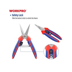 Ψαλίδι Τρύγου Μυτερή 160mm WP332014 WORKPRO -MaShop.gr