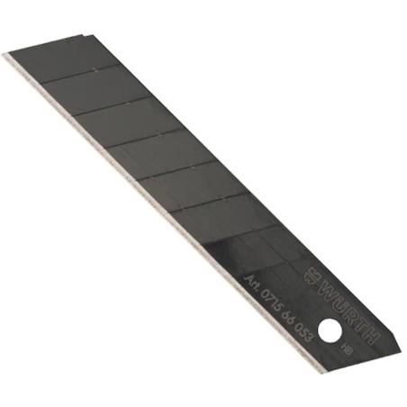 Ανταλλακτικές Λάμες Για Κοπίδι EXTRA Κοφτερές Μαύρες 18MM WURTH-MaShop.gr