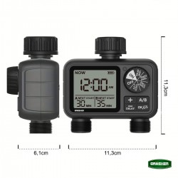 Προγραμματιστής Ποτίσματος Ψηφιακός GRASHER WT2248 - 2 Εξόδων-MaShop.gr