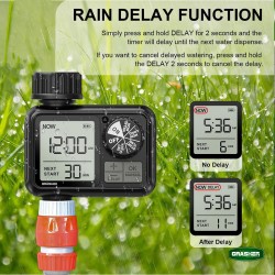 Προγραμματιστής Ποτίσματος Ψηφιακός GRASHER WT2248 - 2 Εξόδων-MaShop.gr