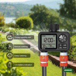 Προγραμματιστής Ποτίσματος Ψηφιακός GRASHER WT2248 - 2 Εξόδων-MaShop.gr