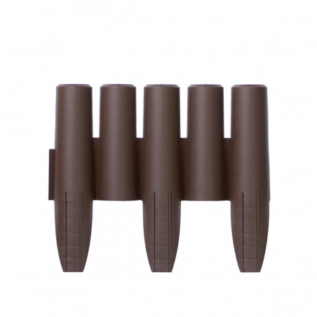 Φράχτης Κήπου Πλαστικός PROSPERPLAST 2,70m x 24Υcm (10τμχ) IPAL5-R222 Καφέ-MaShop.gr