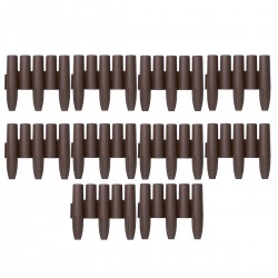 Φράχτης Κήπου Πλαστικός PROSPERPLAST 2,70m x 24Υcm (10τμχ) IPAL5-R222 Καφέ-MaShop.gr