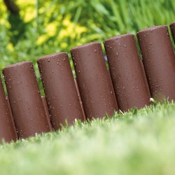 Φράχτης Κήπου Πλαστικός PROSPERPLAST 2,70m x 24Υcm (10τμχ) IPAL5-R222 Καφέ-MaShop.gr