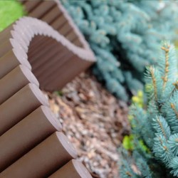 Φράχτης Κήπου Πλαστικός PROSPERPLAST 2,70m x 24Υcm (10τμχ) IPAL5-R222 Καφέ-MaShop.gr