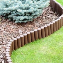 Φράχτης Κήπου Πλαστικός PROSPERPLAST 2,70m x 24Υcm (10τμχ) IPAL5-R222 Καφέ-MaShop.gr