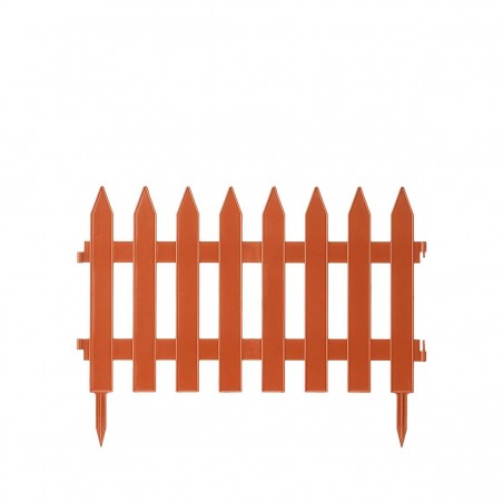 Φράχτης Κήπου Πλαστικός PROSPERPLAST 3,22m x 35Υcm (7τμχ) IPLSU-R624 Τερακότα-MaShop.gr