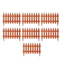 Φράχτης Κήπου Πλαστικός PROSPERPLAST 3,22m x 35Υcm (7τμχ) IPLSU-R624 Τερακότα-MaShop.gr