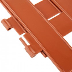 Φράχτης Κήπου Πλαστικός PROSPERPLAST 3,22m x 35Υcm (7τμχ) IPLSU-R624 Τερακότα-MaShop.gr