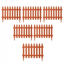 Φράχτης Κήπου Πλαστικός PROSPERPLAST 3,60m x 52Υcm (6τμχ) IPLSU2-R624 Τερακότα-MaShop.gr
