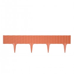 Φράχτης Κήπου Πλαστικός PROSPERPLAST 3,90m × 18,5Υcm (5τμχ) IBRA-R624 Τερακότα-MaShop.gr