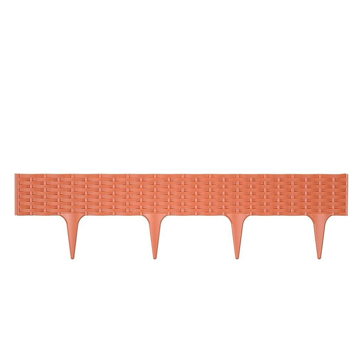 Φράχτης Κήπου Πλαστικός PROSPERPLAST 3,90m × 18,5Υcm (5τμχ) IBRA-R624 Τερακότα-MaShop.gr