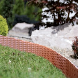 Φράχτης Κήπου Πλαστικός PROSPERPLAST 3,90m × 18,5Υcm (5τμχ) IBRA-R624 Τερακότα-MaShop.gr