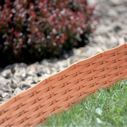 Φράχτης Κήπου Πλαστικός PROSPERPLAST 3,90m × 18,5Υcm (5τμχ) IBRA-R624 Τερακότα-MaShop.gr