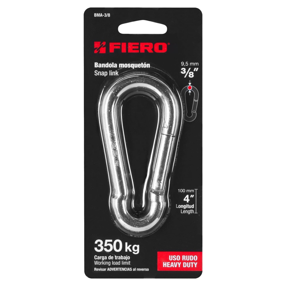 Γάντζος Με Κούμπωμα Από Ατσάλι 3/8", FIERO-MaShop.gr