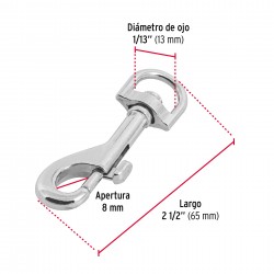 Περιστρεφόμενος Γάτζος Ψευδαργύρου 1/2" FIERO-MaShop.gr