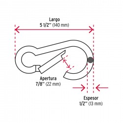 Ατσάλινος Γάντζος Για Ιμάντα  1/2" FIERO-MaShop.gr