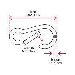 Ατσάλινος Γάντζος Για Ιμάντα  5/16" FIERO-MaShop.gr