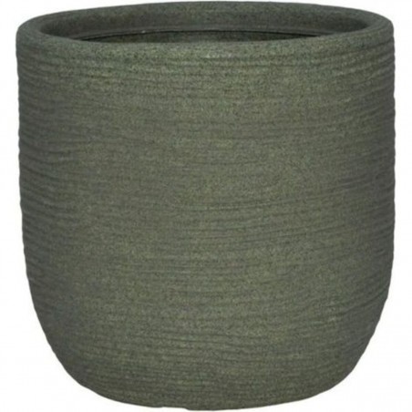 Γλάστρα Conchino Rigato Shabby 27 Oxord Green Ανάγλυφη-MaShop.gr