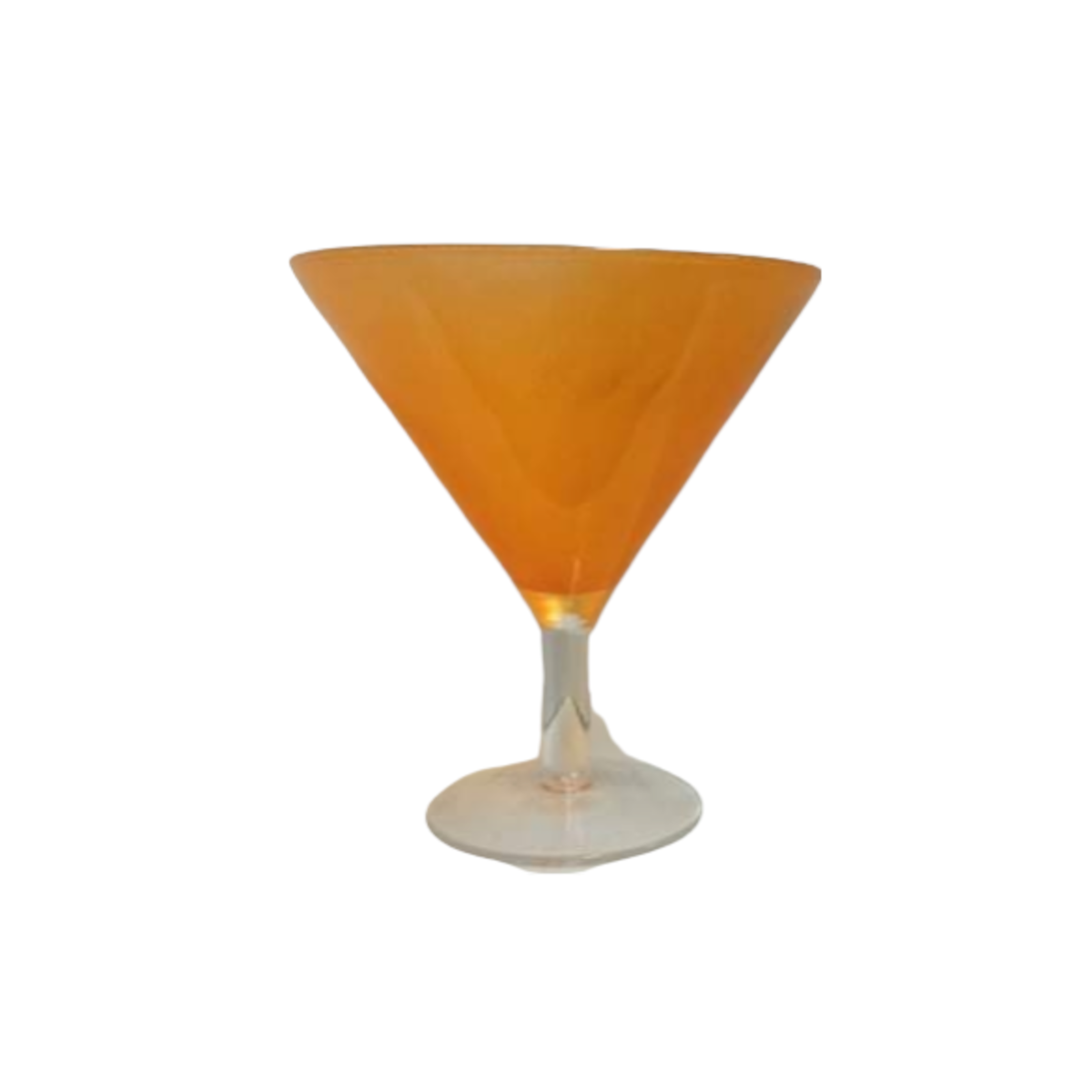 Διακοσμητική Γυάλα σε Πορτοκαλί Απόχρωση με Βάση 20cm x 18,5cm-MaShop.gr